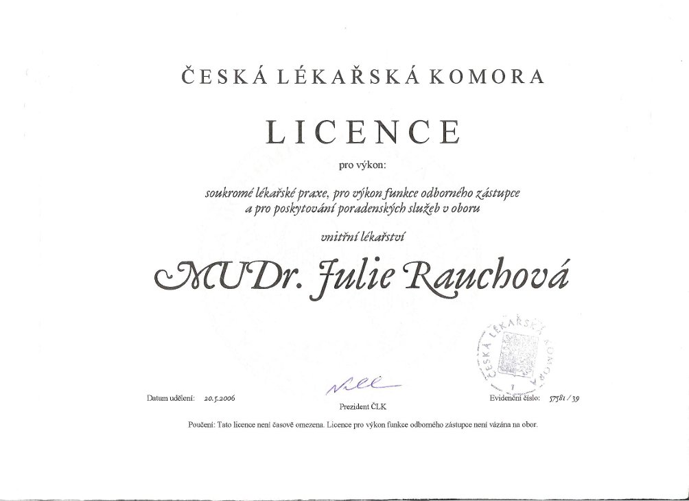 Licence NRPZS